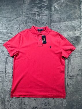 Polo Ralph Lauren Custom Slim Fit Stretch Mesh Polo Spring Red NWT L